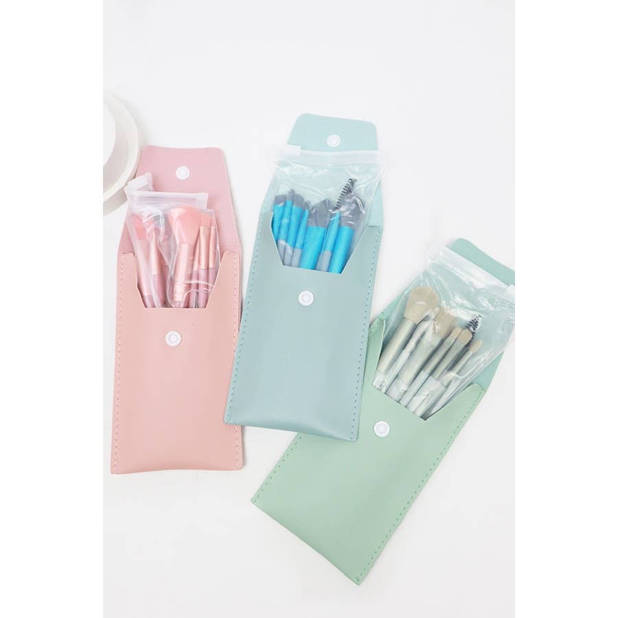 8-pc Make Up Brush Set with PU Case: MIX COLOR / ONE