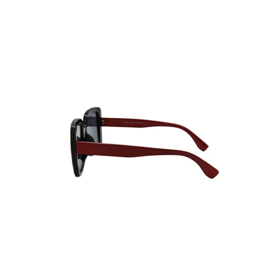 Rhinestone Trim Rectangle Sunglasses: MIX COLOR / ONE