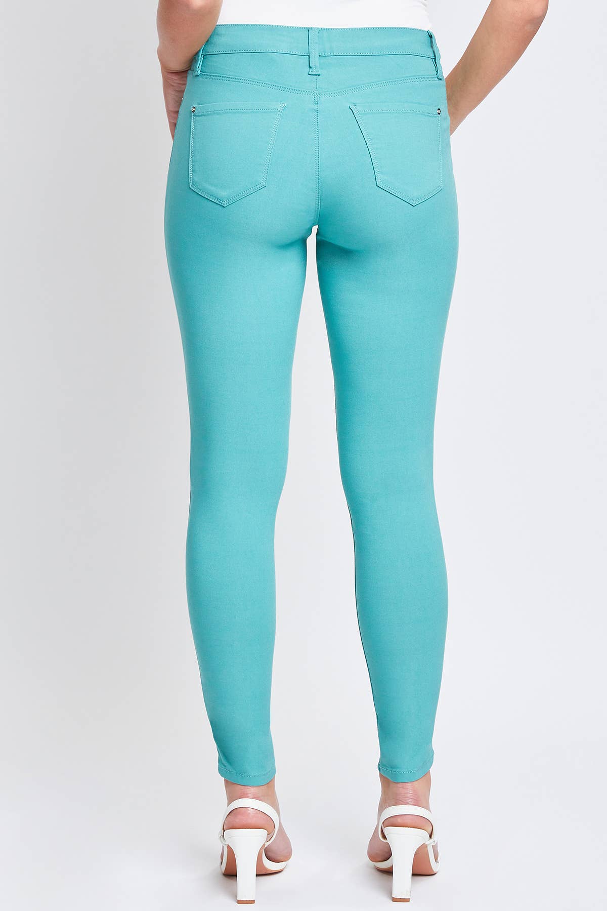 Hyperstretch Mid-Rise Skinny Jean: XL / Junior / Shell Pink