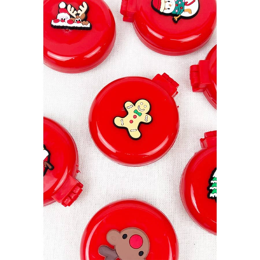 Christmas Theme Round Mirror with Pop Up Brush: MIX COLOR / ONE