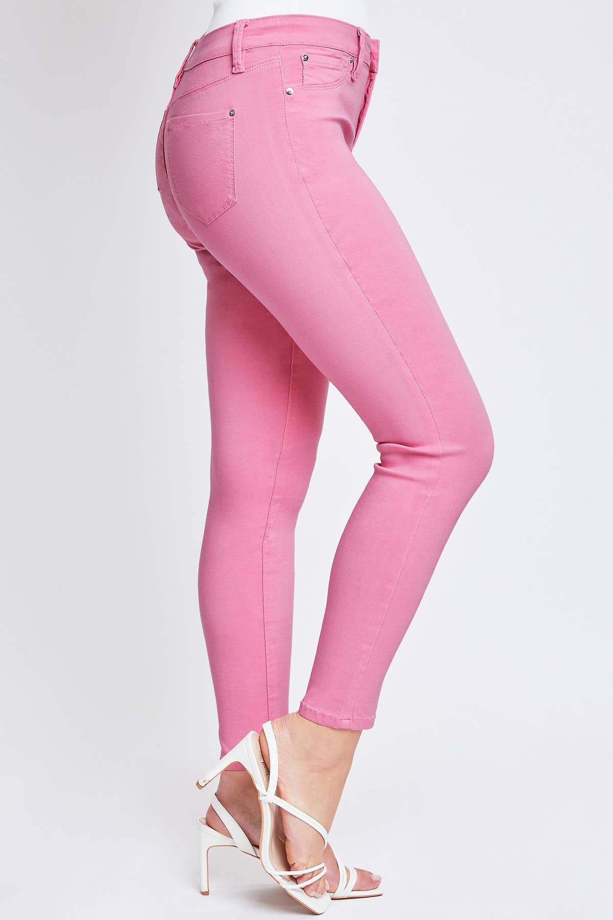 Hyperstretch Mid-Rise Skinny Jean: XL / Junior / Shell Pink
