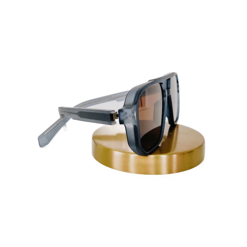 Maverick Matte Double Bridge Aviator Sunglasses: Tortoise