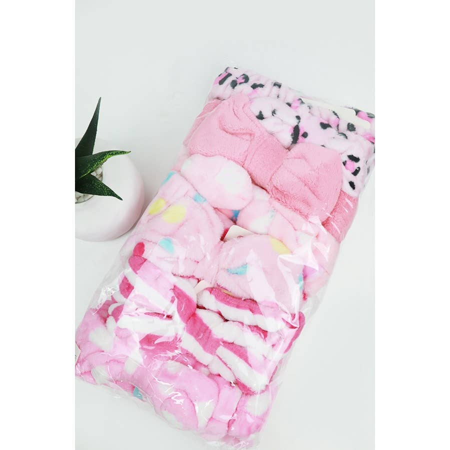 Assorted Print Beauty Spa Bow Headband: MIX COLOR / ONE