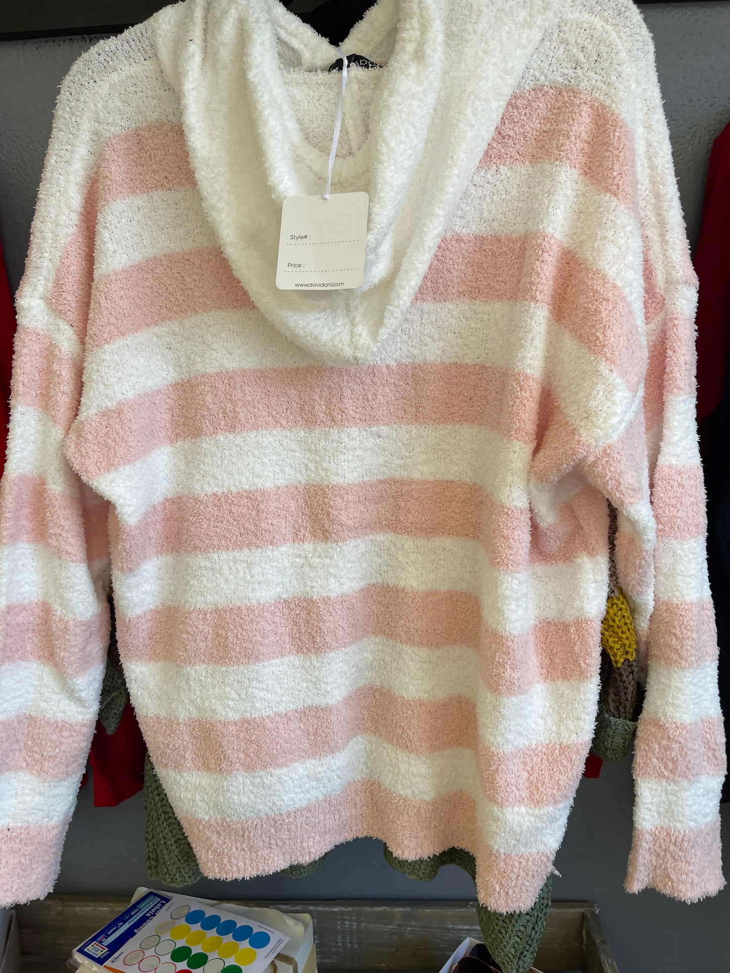 D&D- Striped Hooded Sweater