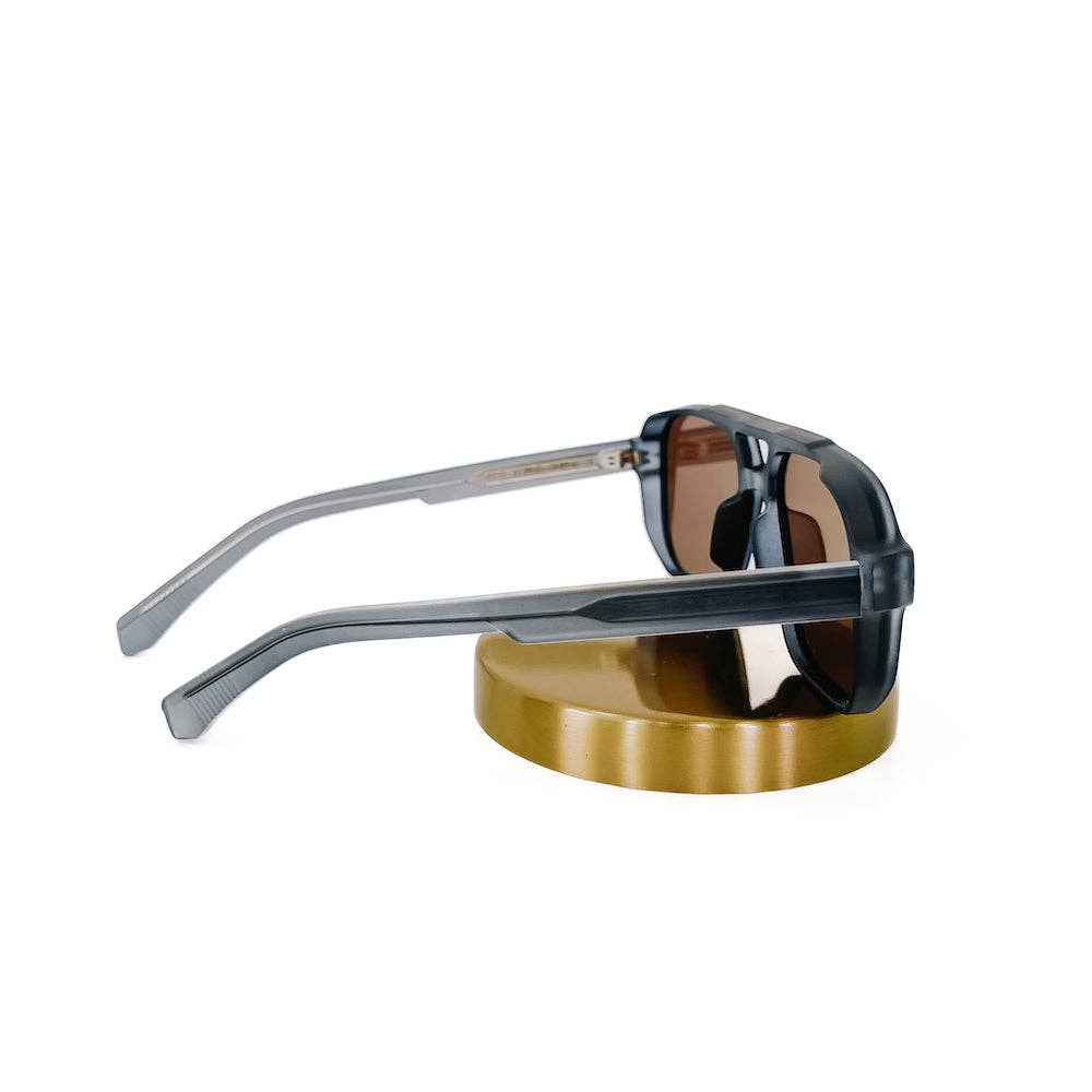 Maverick Matte Double Bridge Aviator Sunglasses: Tortoise