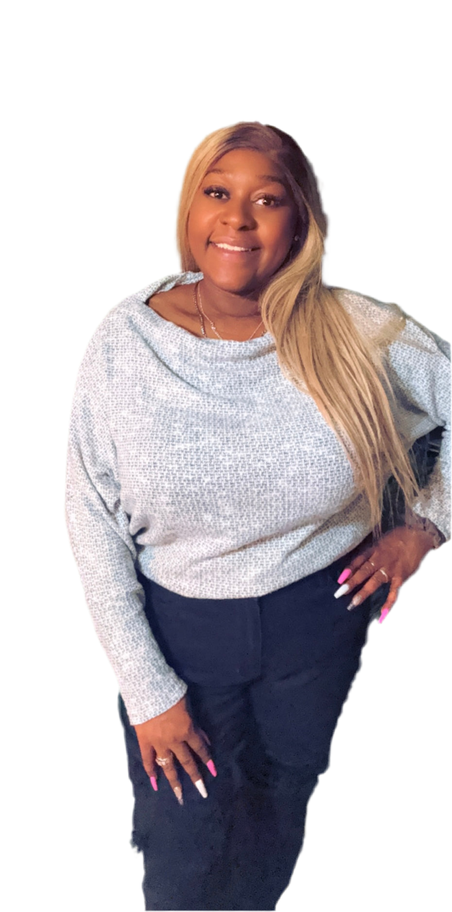 White Birch- Knit Dolman Top Gray