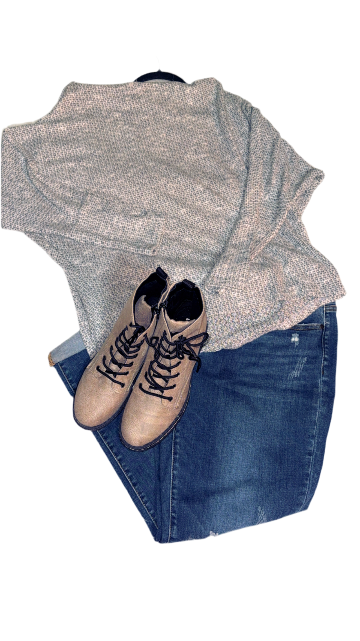 White Birch- Knit Dolman Top Gray