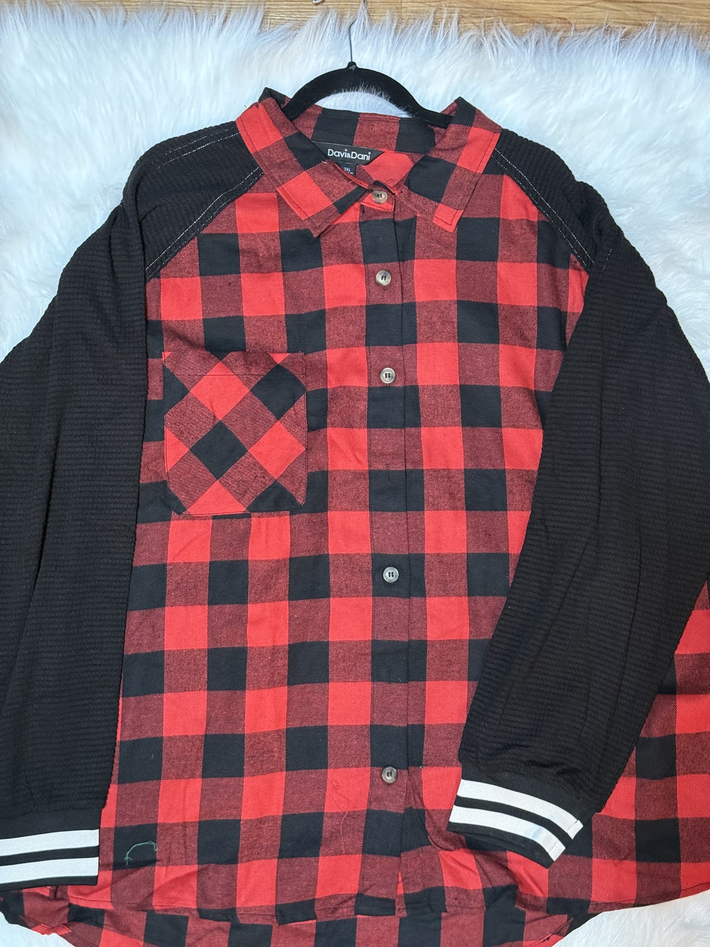 D&D- Red Plaid Button Up