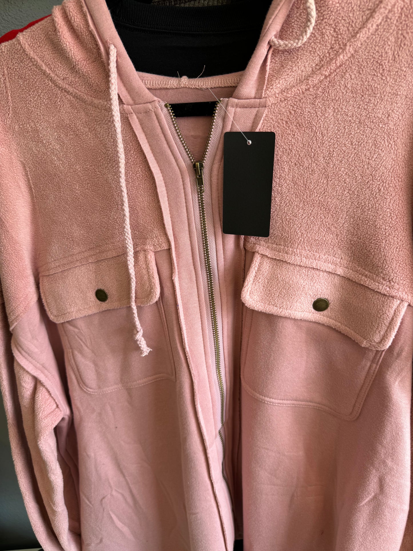 PINK FULL ZIPPER HOODIE