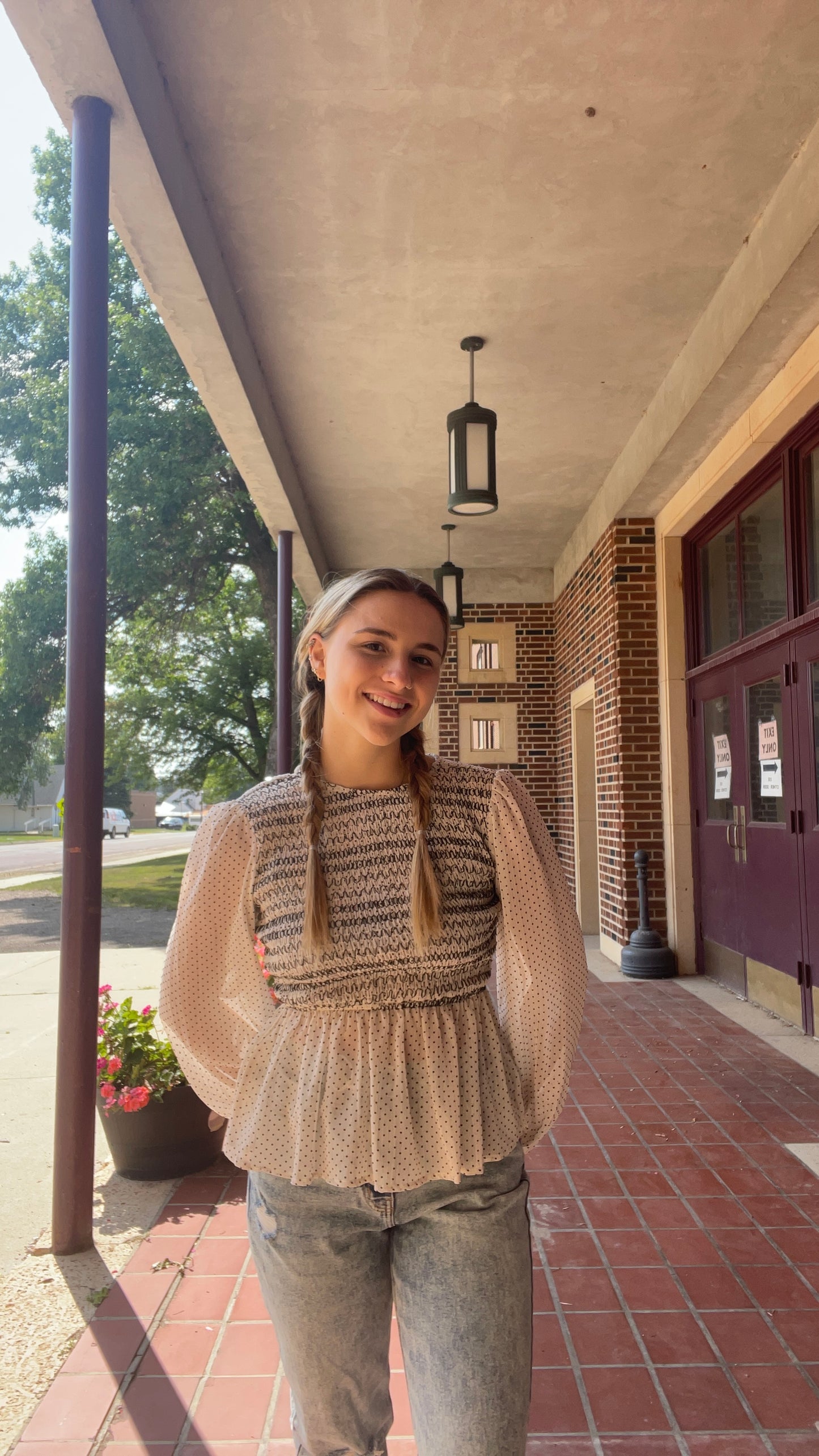 MINE- White and Black Blouse