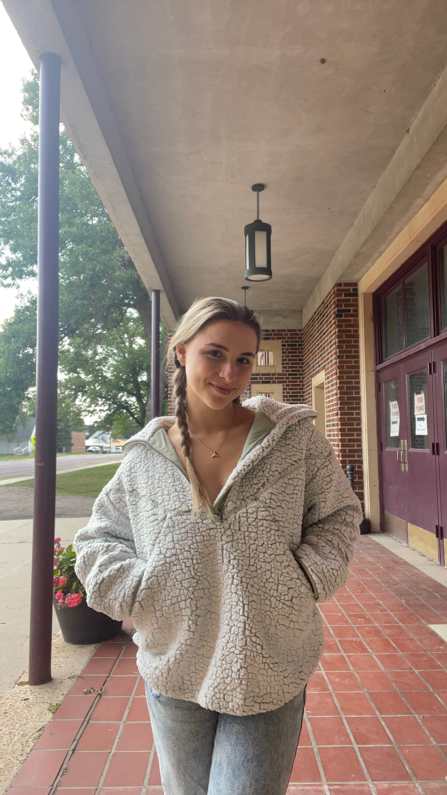 PLAYING FOR KEEPS- White and Light Green Sweater