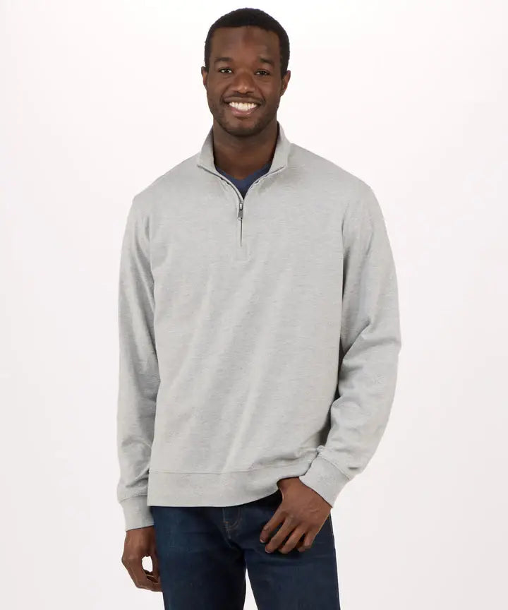 Men's Alumni Quarter Zip: OXFORD HEATHER / S