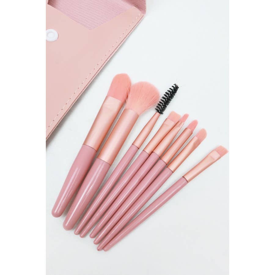8-pc Make Up Brush Set with PU Case: MIX COLOR / ONE