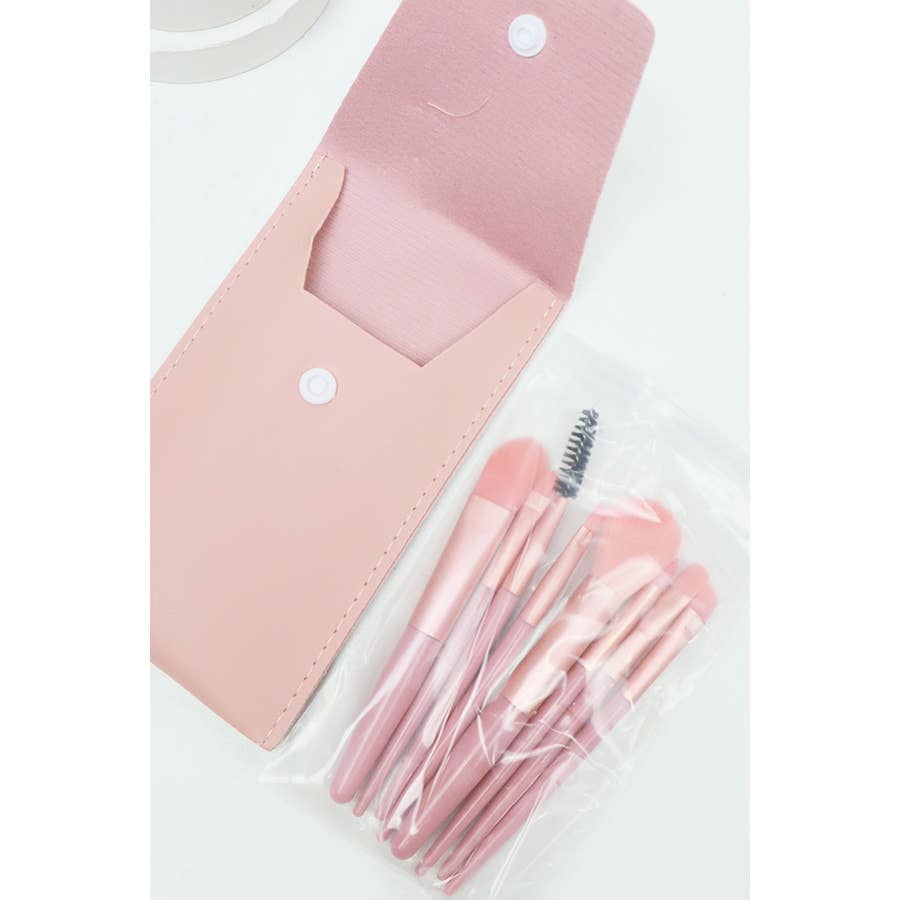 8-pc Make Up Brush Set with PU Case: MIX COLOR / ONE