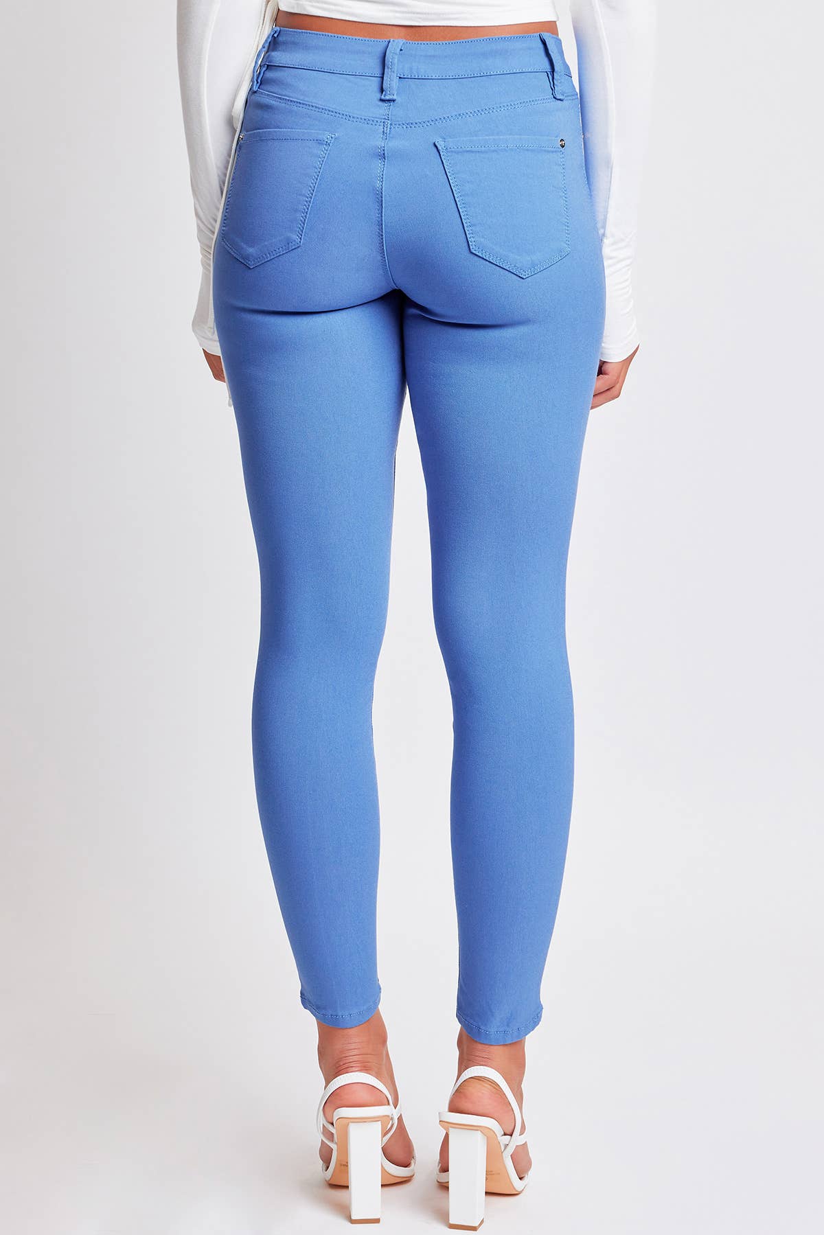 Hyperstretch Mid-Rise Skinny Jean: XL / Junior / Shell Pink