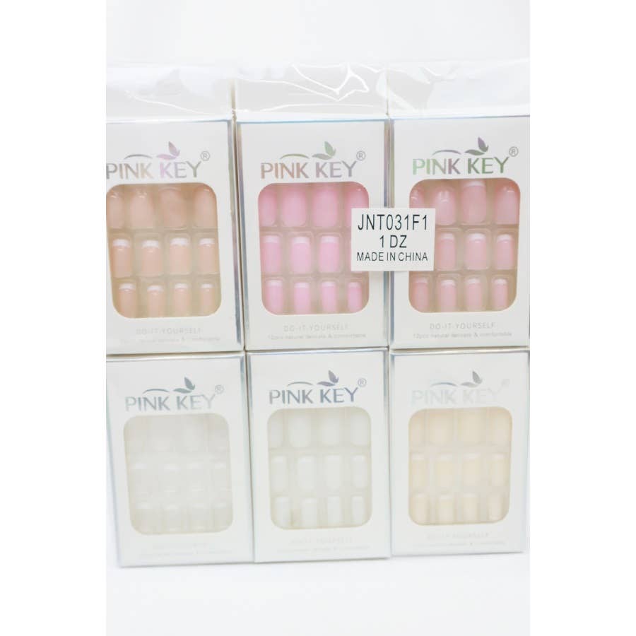 Natural Look French Tip Press on Nails: MIX COLOR / ONE
