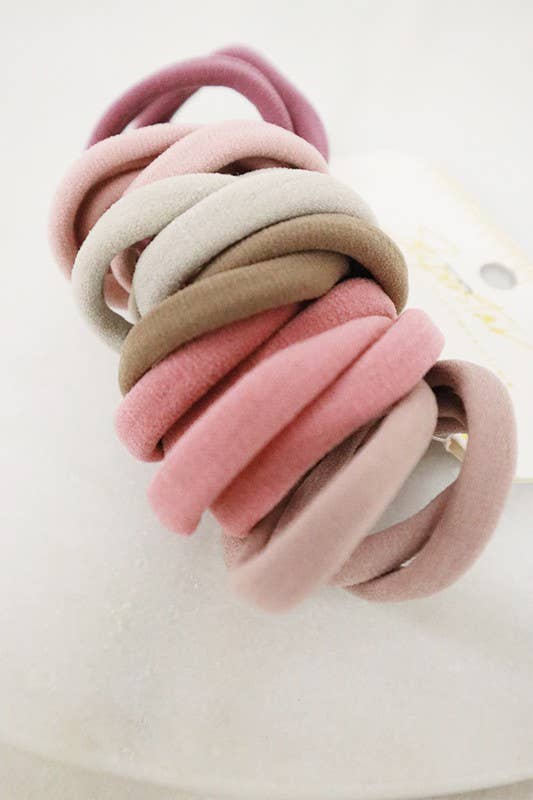 16-Pcs Mauve Tone Hair Tie Set: MIX COLOR / ONE