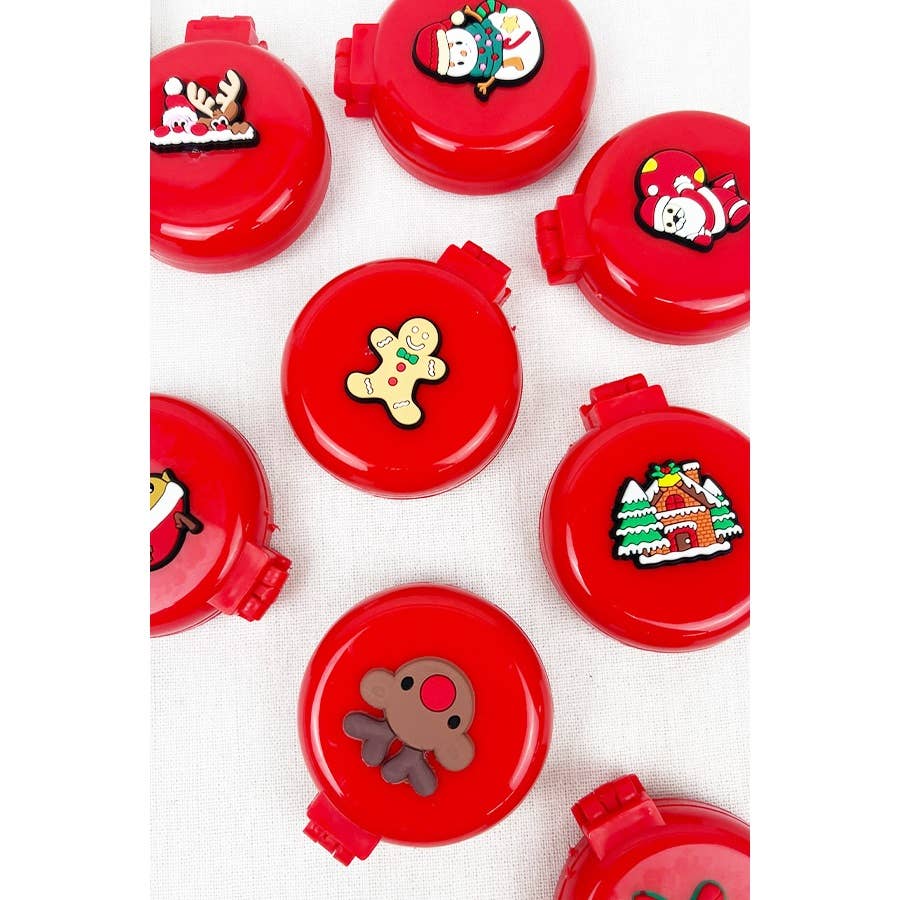Christmas Theme Round Mirror with Pop Up Brush: MIX COLOR / ONE