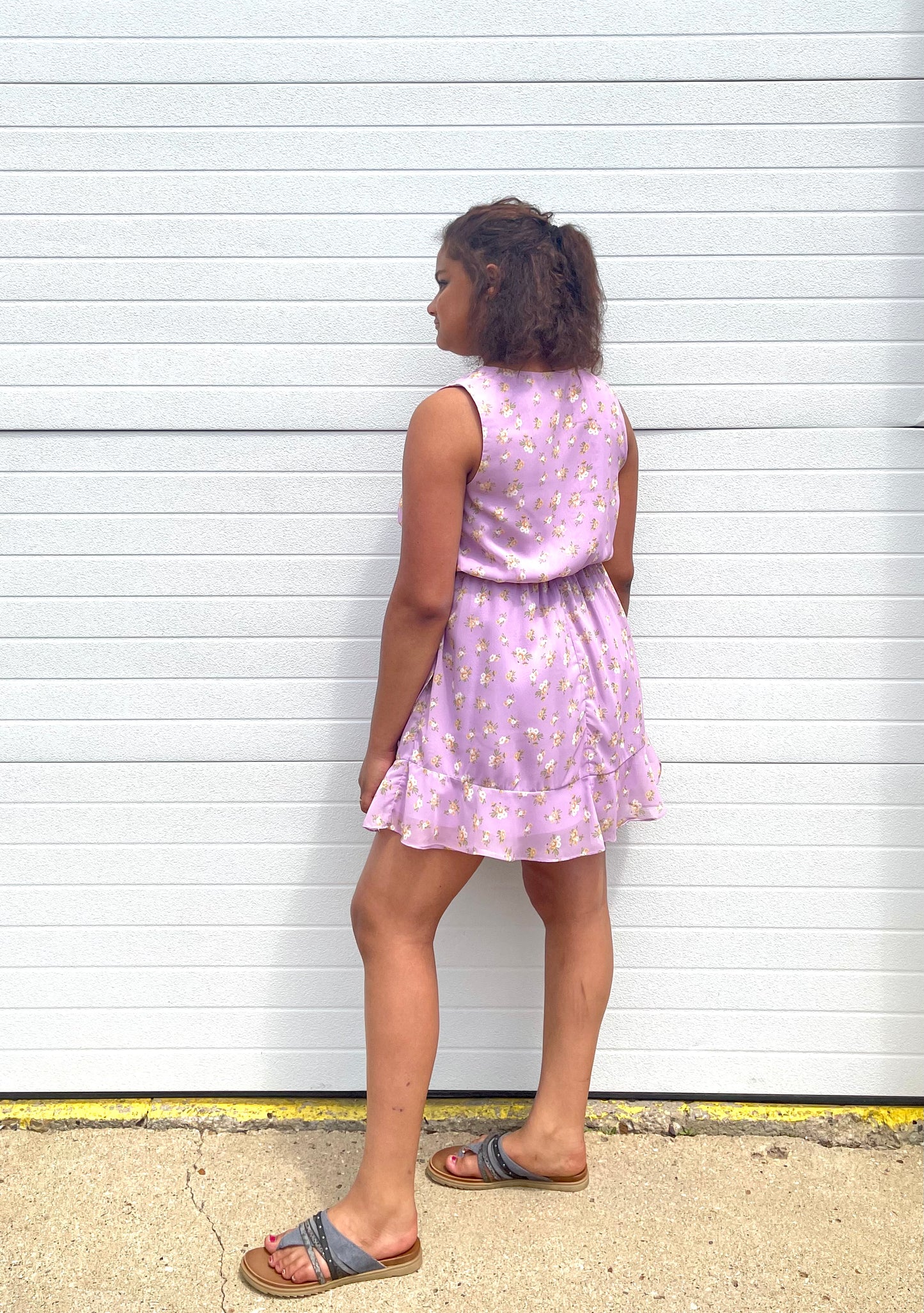 WHITE BIRCH- Tired Ruffle Floral Dress