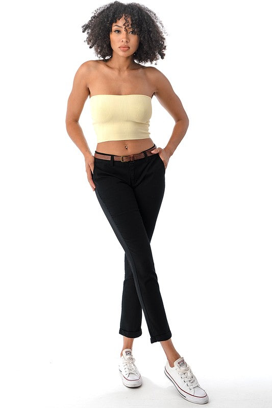 Thinkable- Ankle Cut Dress Pants w/ Belt