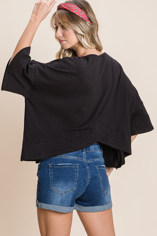 EMERALD- PLUS Cotton Cropped Top