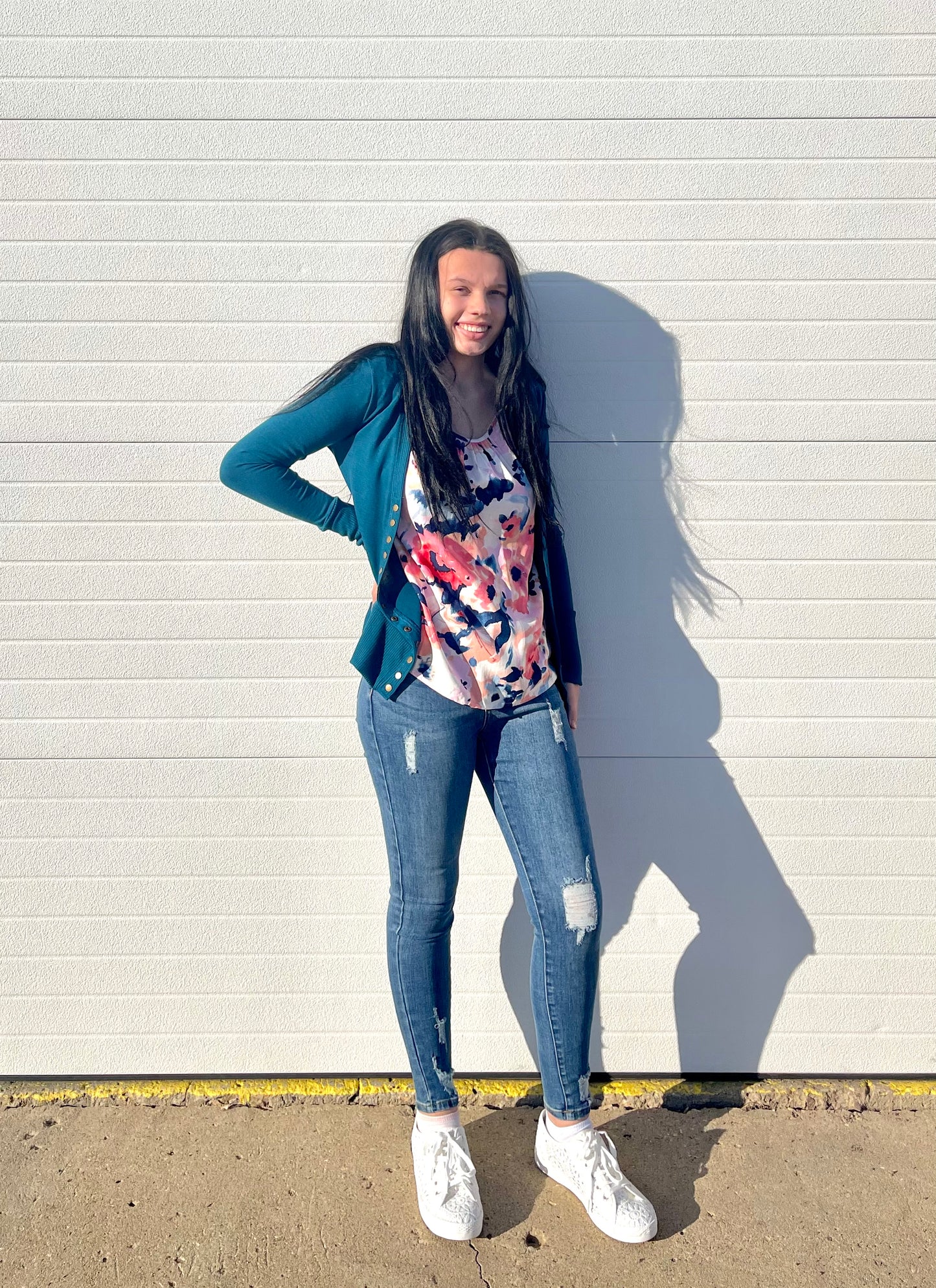 STACCATO- Sleeveless, Ruffled Floral Print Top