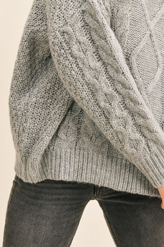 PAPER CRANE- Cable Knit Pretzel Sweater