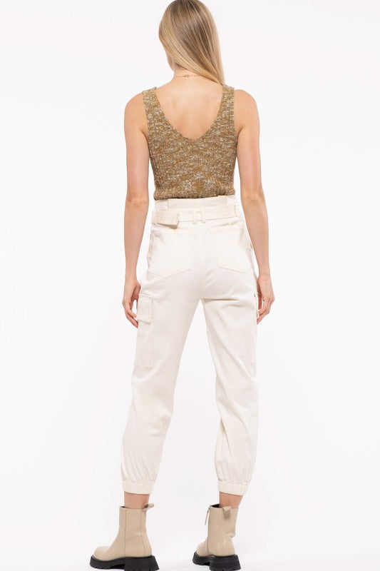 MINE- Belted Cargo Pants