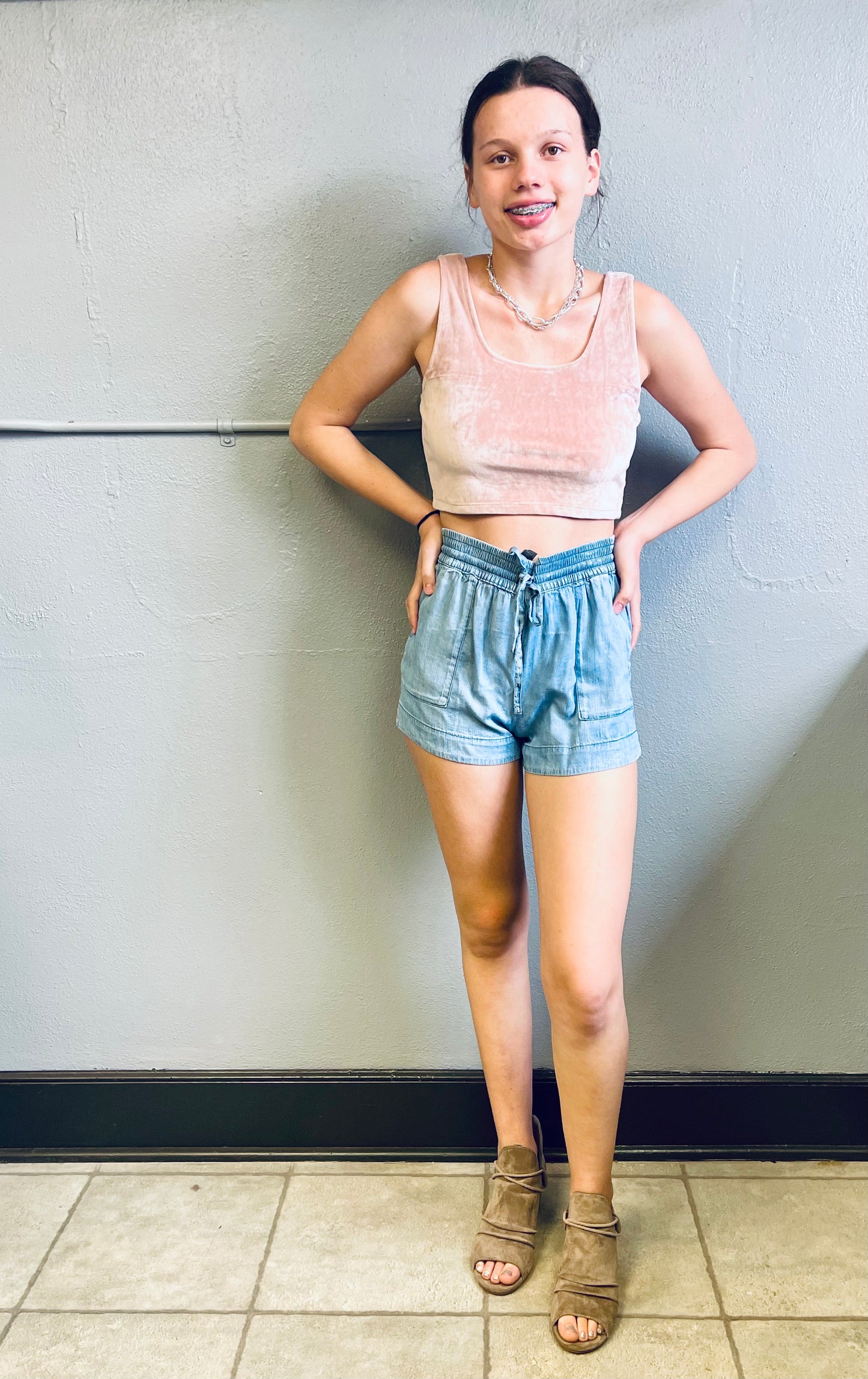 DOUBLE ZERO- Velvet Crop Tank