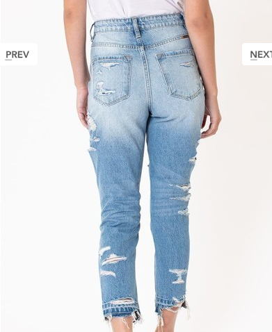 KANCAN- Relaxed Fit Colored Ripped Jeans