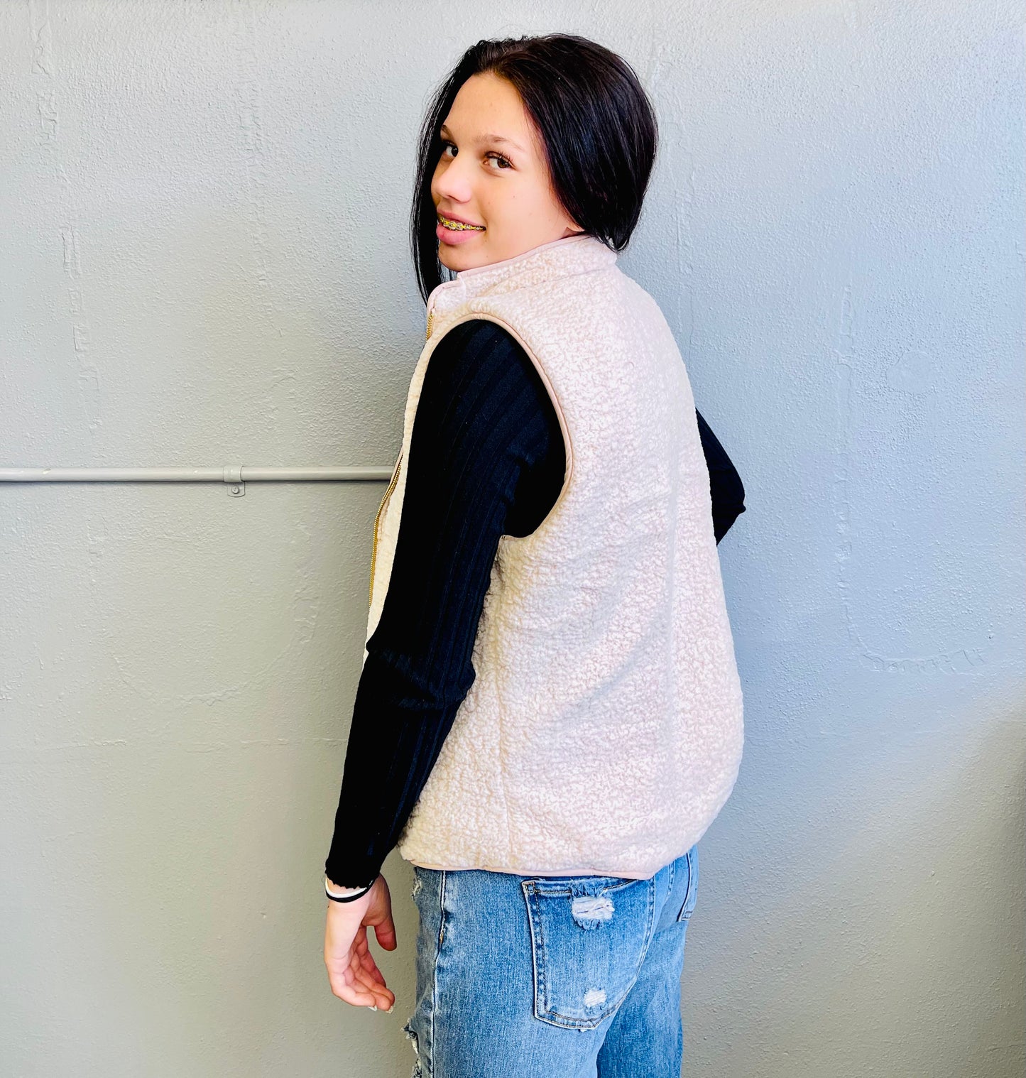 LOVE TREE- Diamond Reversible Puffer Vest