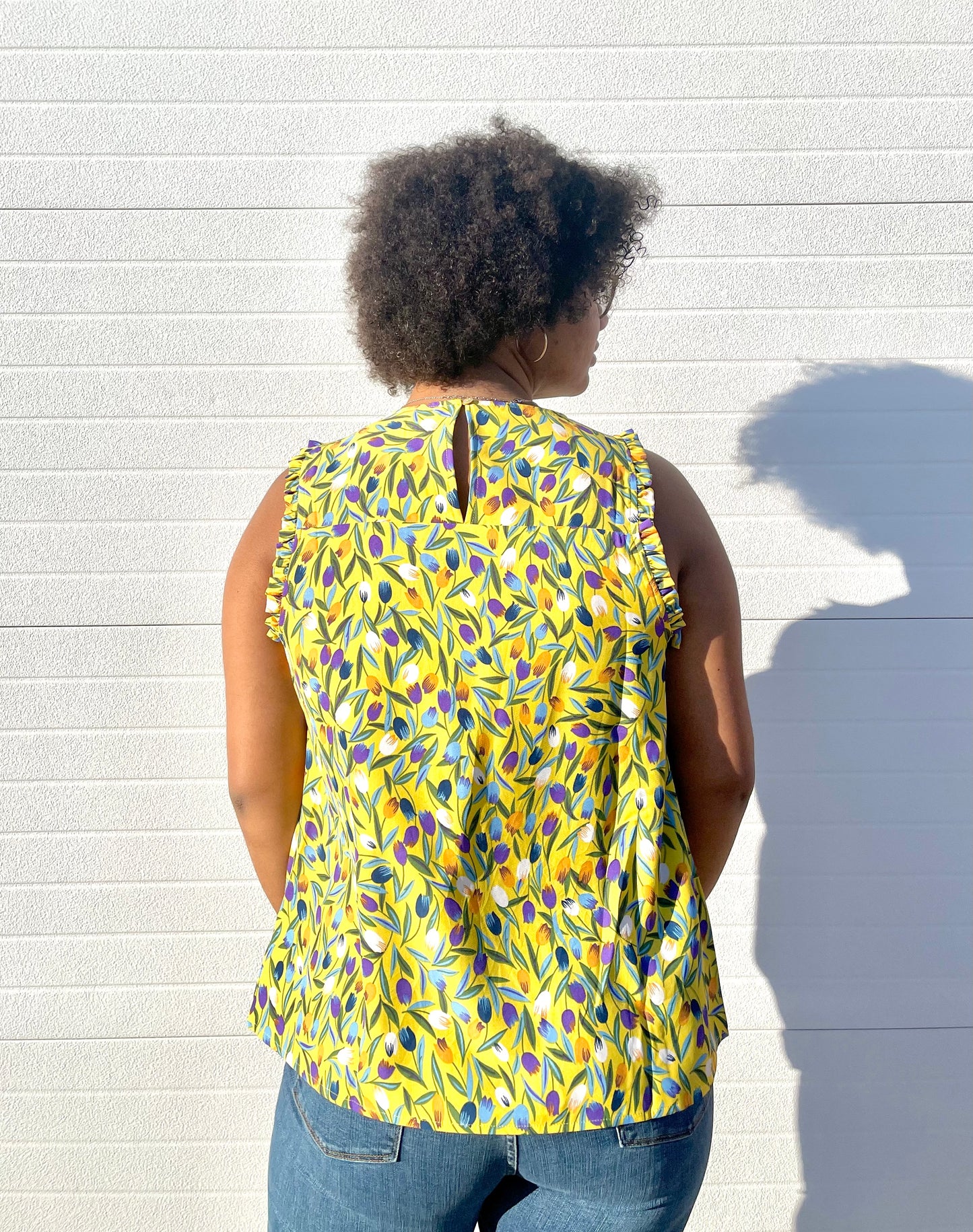 STACCATO- Yellow Tulip Tank Top