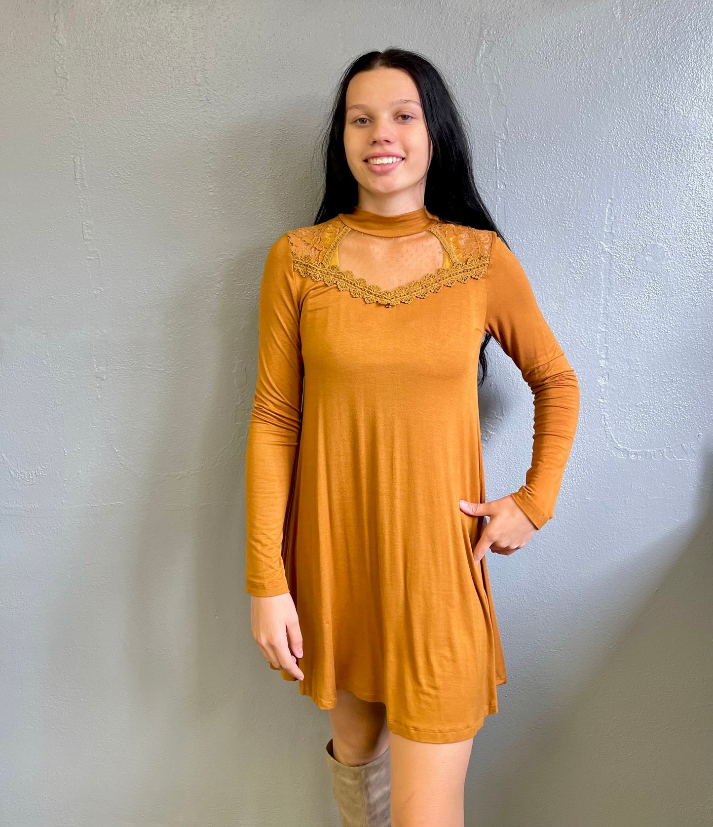HEM AND THREAD- Mustard Dress