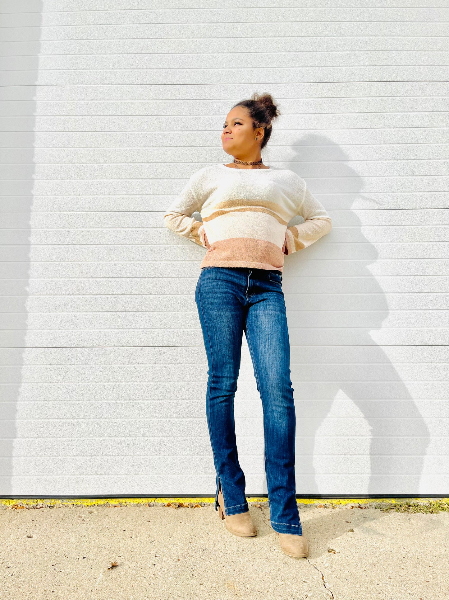 HEM AND THREAD- Neutral Sweater
