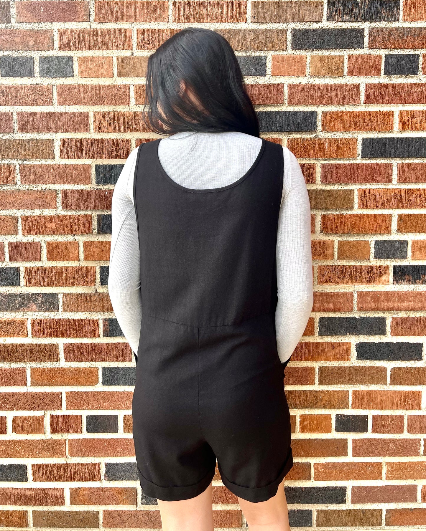 ZENANA- Linen Romper w/ Pockets