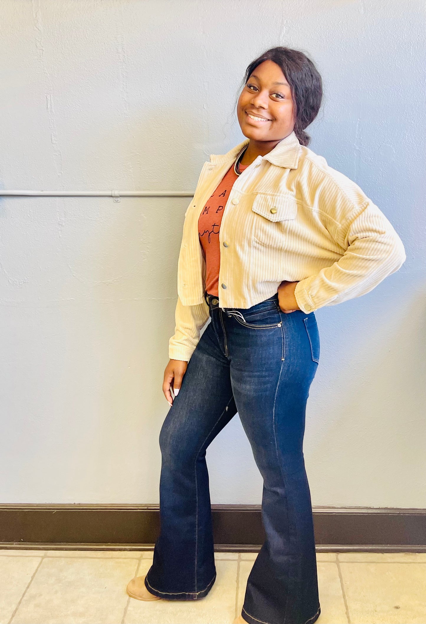 MONO B- Cropped Corduroy Jacket