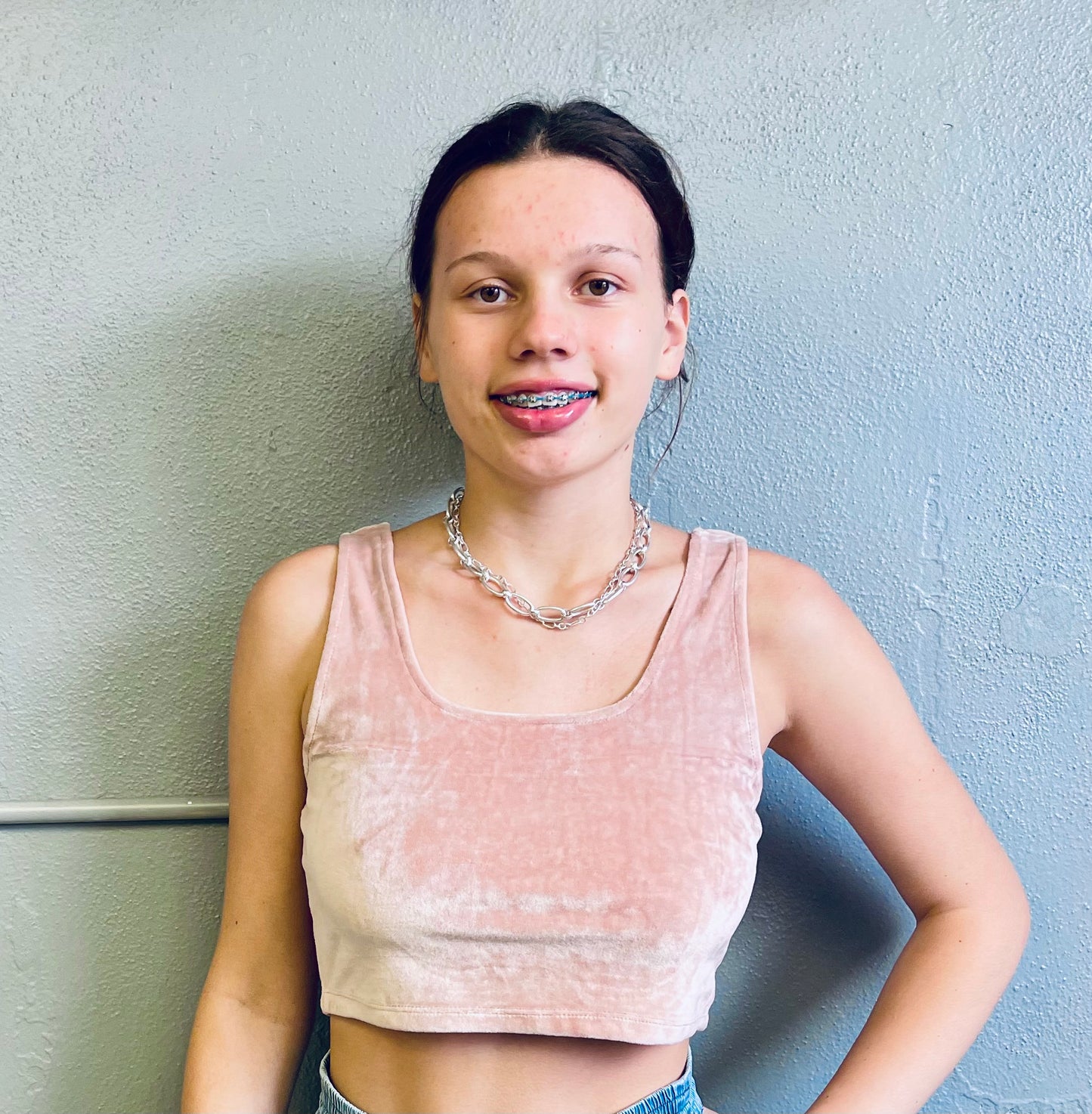 DOUBLE ZERO- Velvet Crop Tank