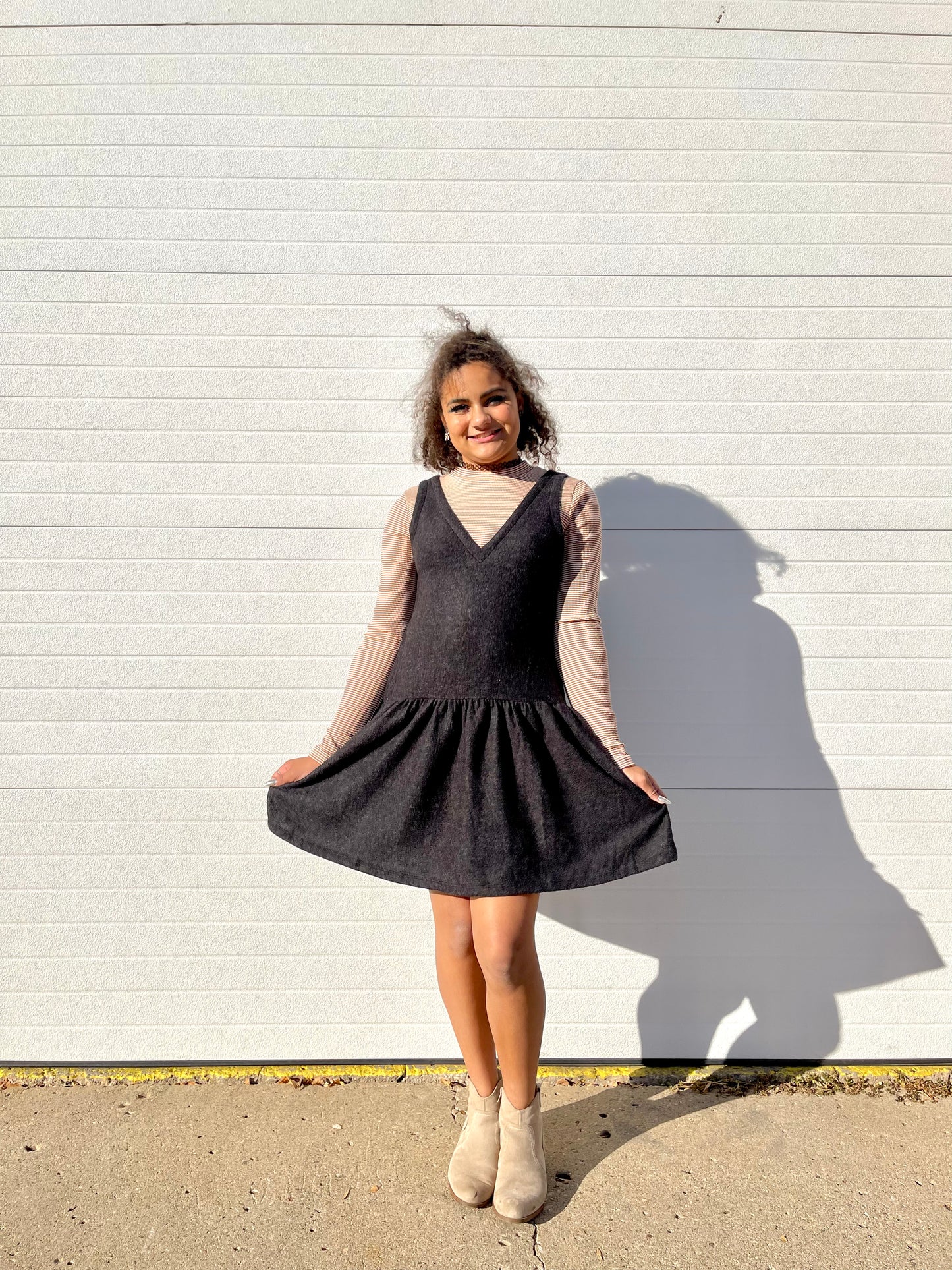 HEM AND THREAD- Dress With Long Sleeve Tee