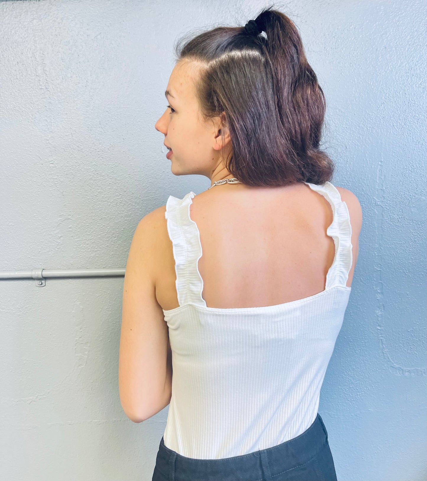 HYFVE- Ruffle Strap Bodysuit