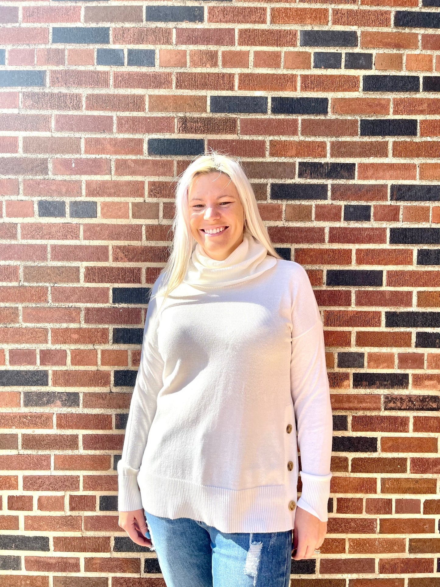STACCATO- Slouchy Turtle Neck LS Pullover Sweater