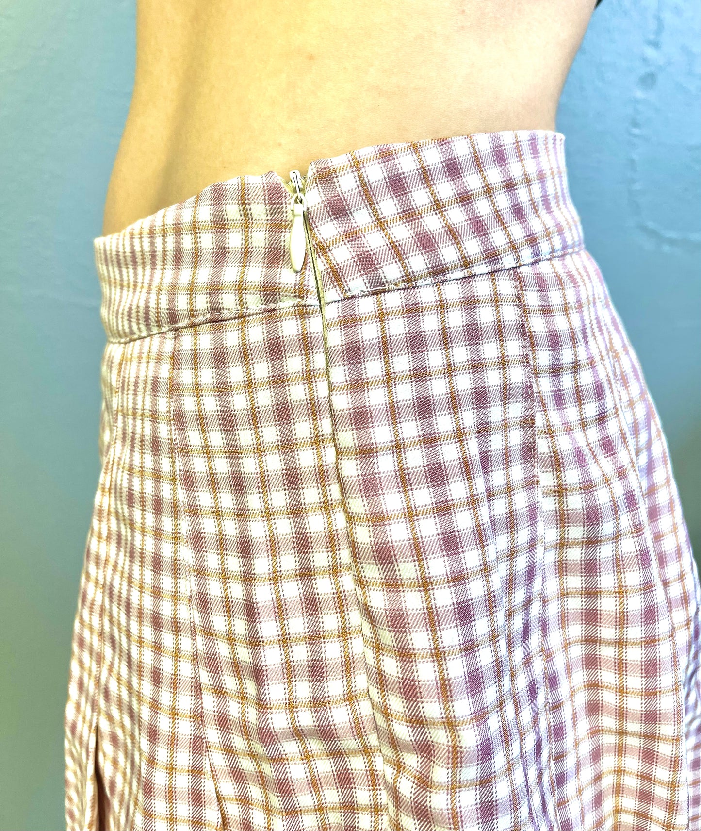 HYFVE- Tease Me Plaid Pleated Skater Mini Skort