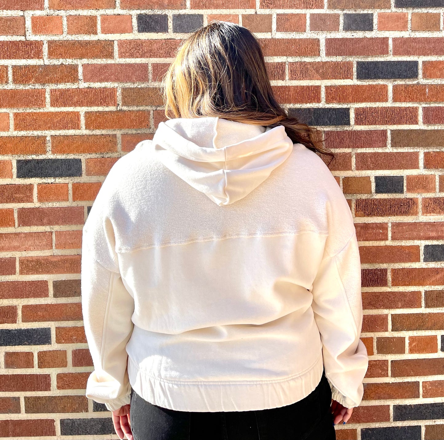 WHITE BIRCH- LS Solid Knit Fleece Hoodie