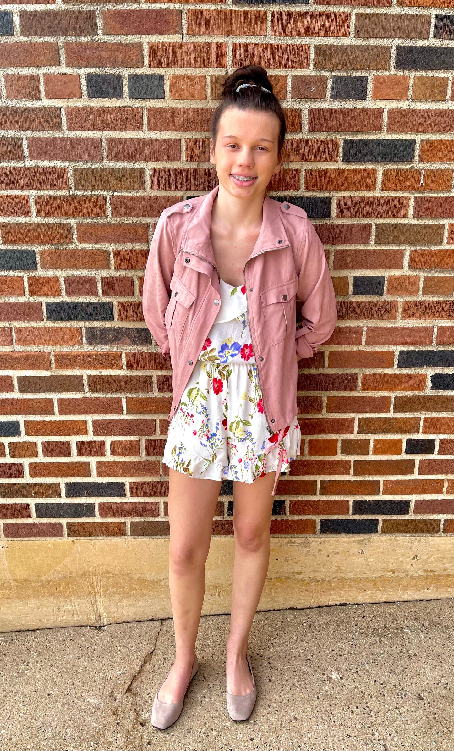 DAVI&DANI- Floral Print Ruffled Romper