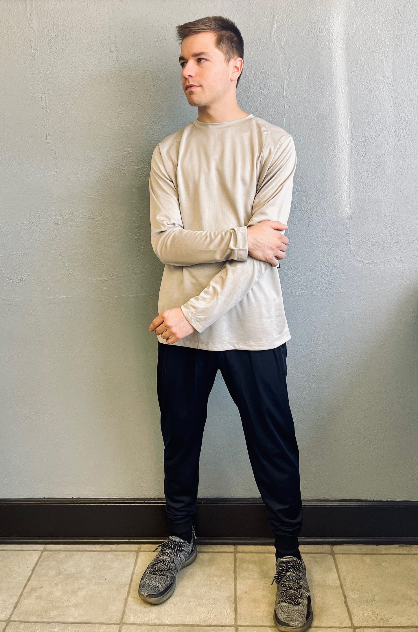 MONO B MEN- Micro-Perforated Active Long Sleeve