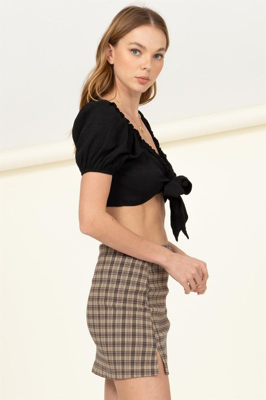HYFVE- Front Tie Crop Top