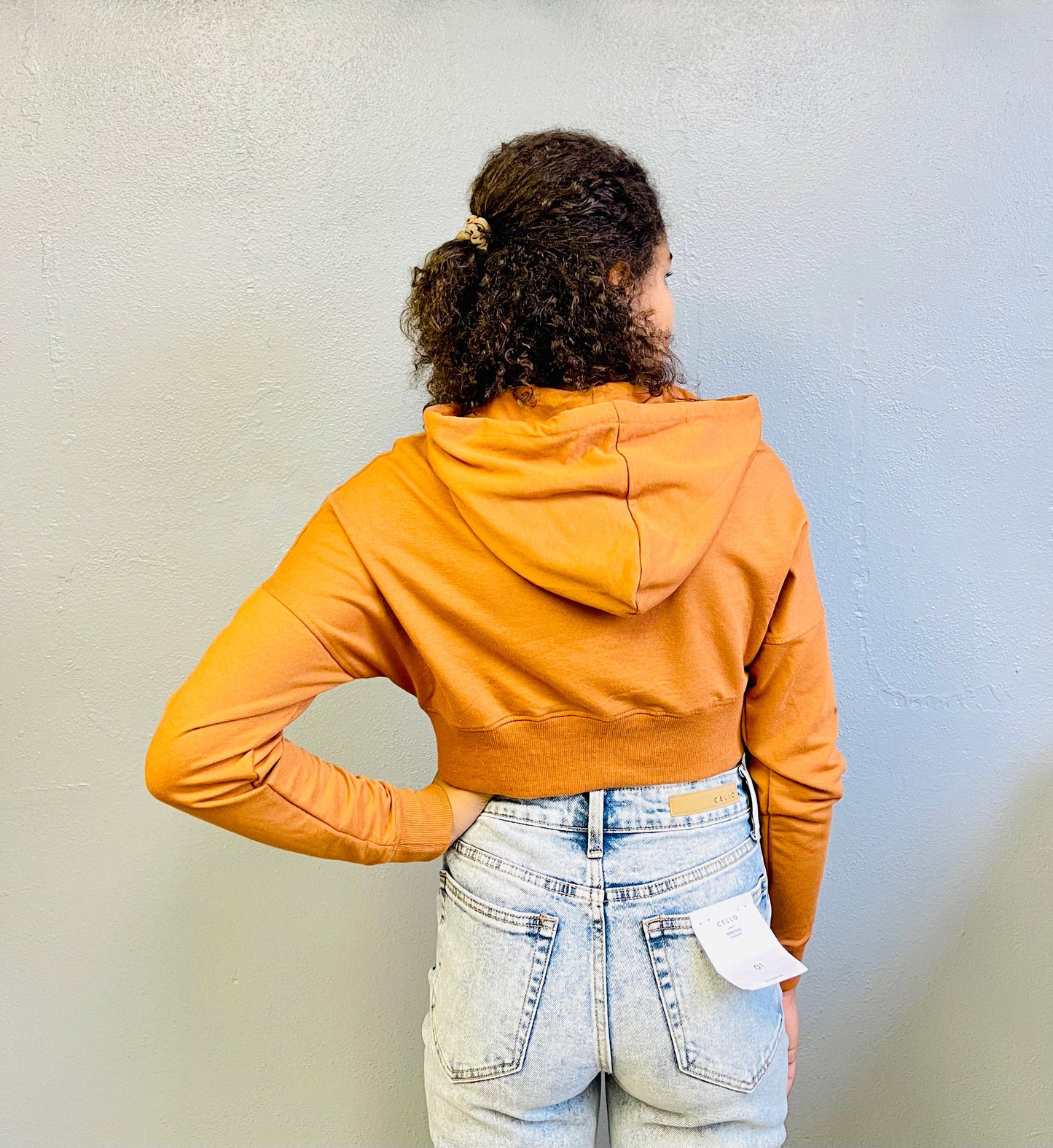 TIMING- LS Zip-Up Cropped Hoodie