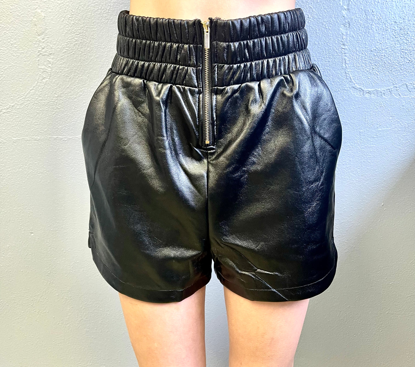 CES FEMME- Faux Leather Shorts