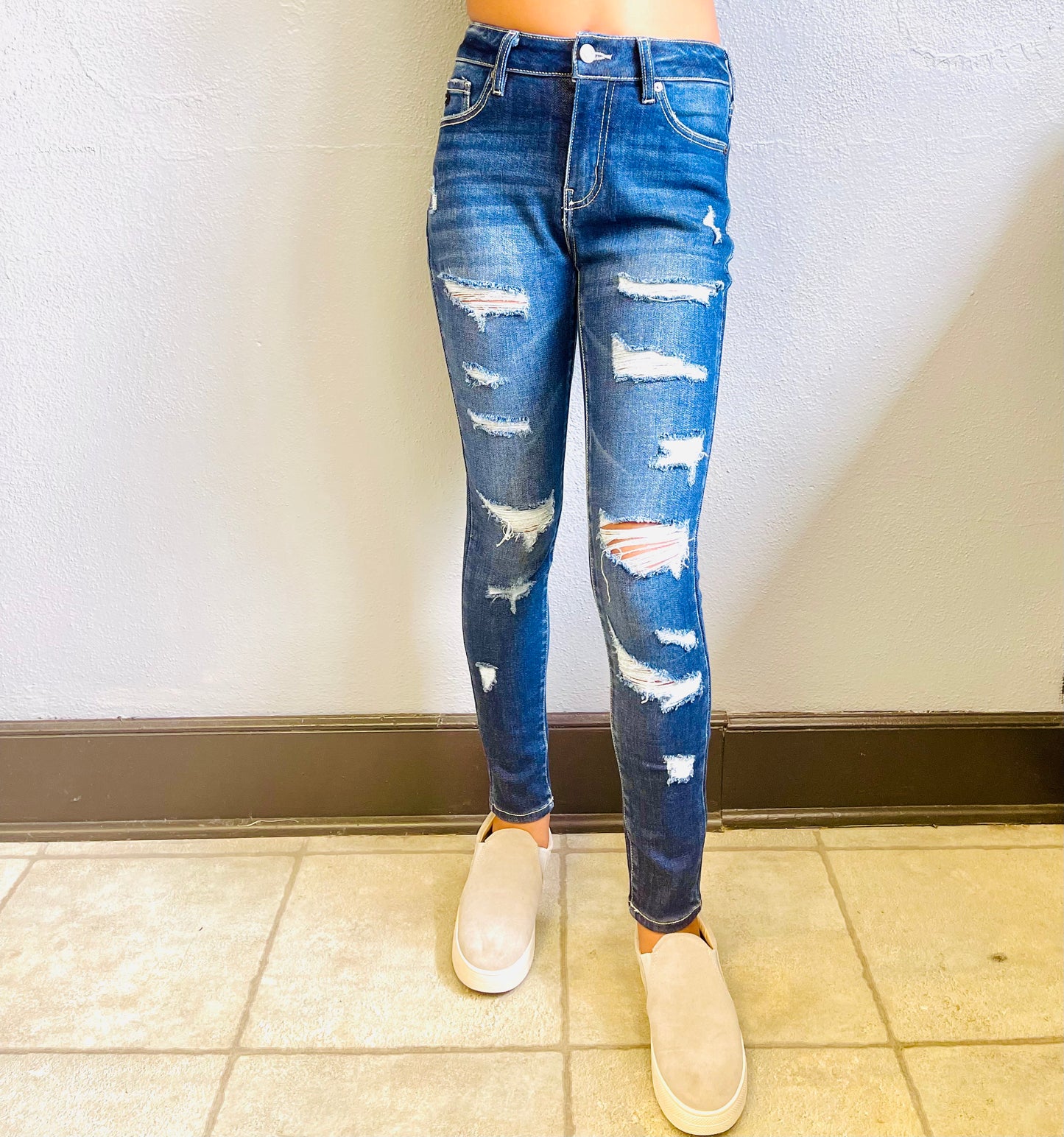 KANCAN- Curvy High Rise Ankle Skinny
