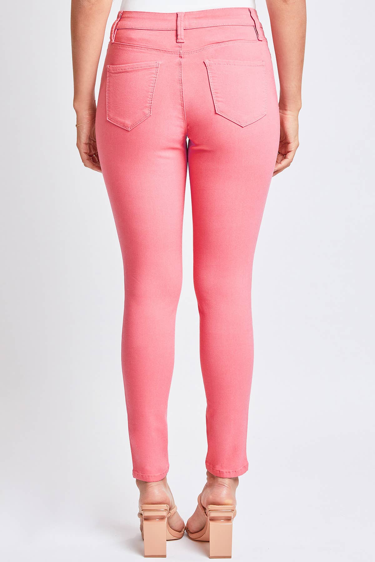 Hyperstretch Mid-Rise Skinny Jean: XL / Junior / Shell Pink