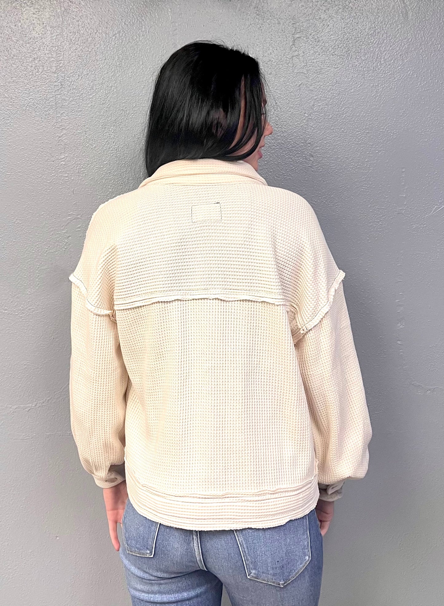 TIMING- Waffle Knit Jacket
